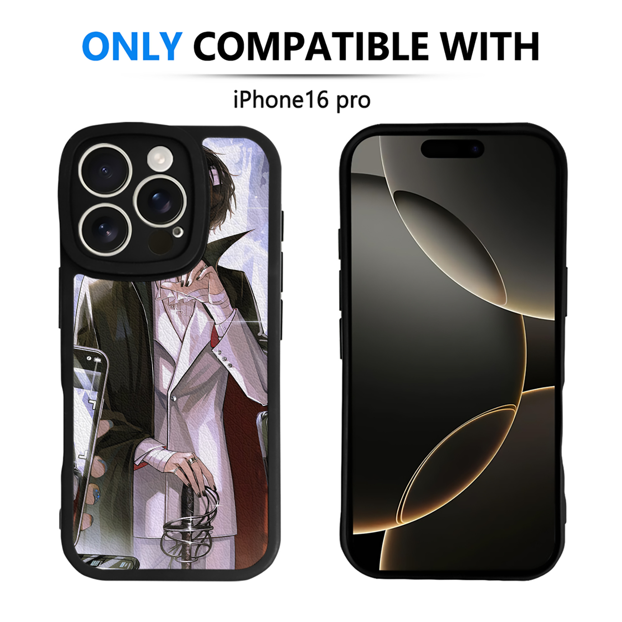 （画像用） 文豪ストレイドッグス Bungo Stray Dogs 【iPhone 16シリーズ対応】シリコンスマホケース（レザー調） 材質：シリコン